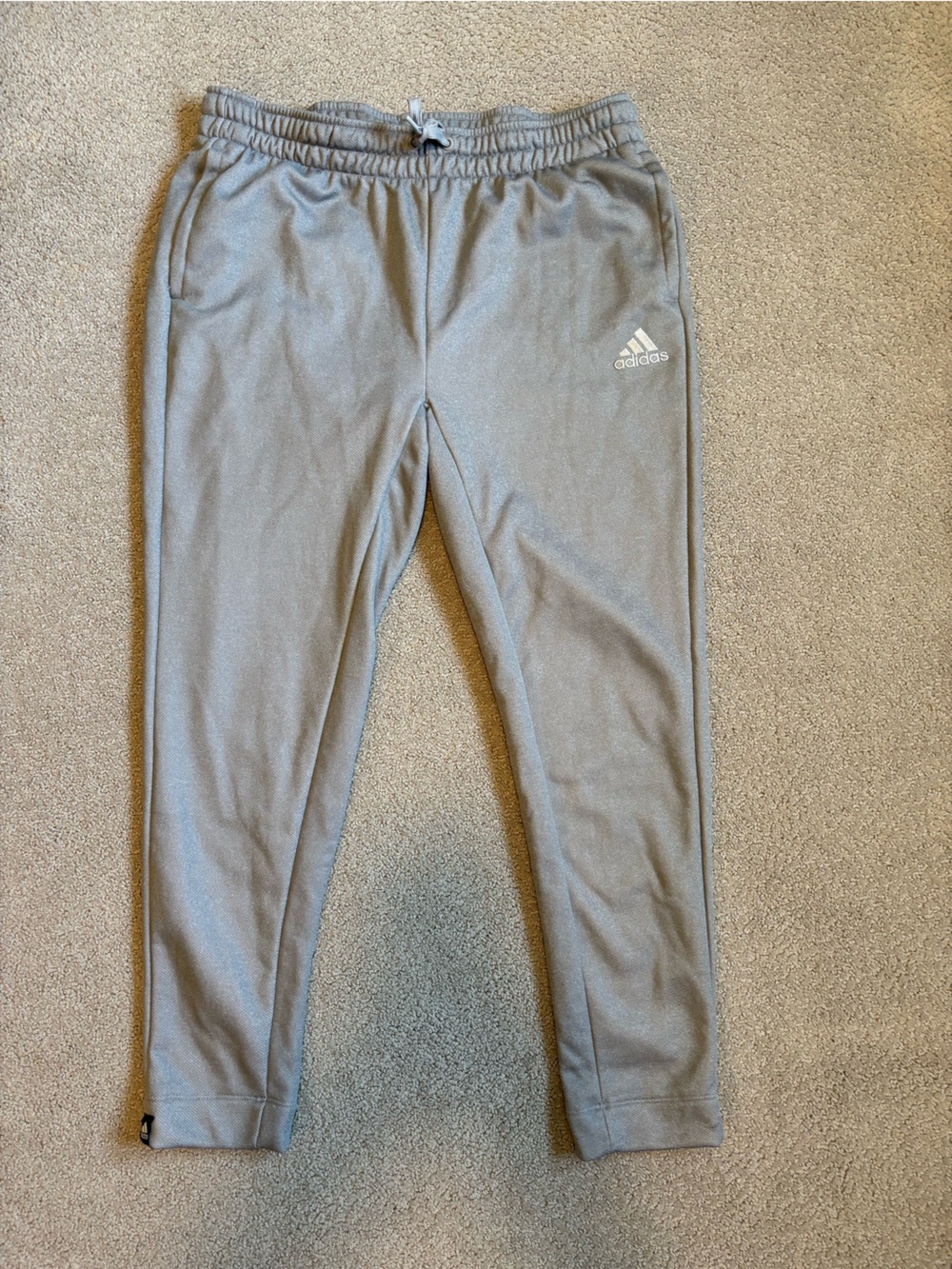 adidas Light Gray Joggers with Logo
